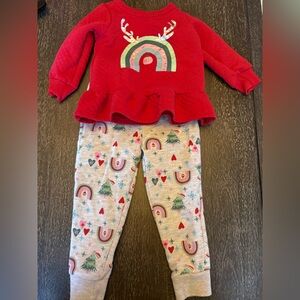 Red Rainbow Christmas Pajamas